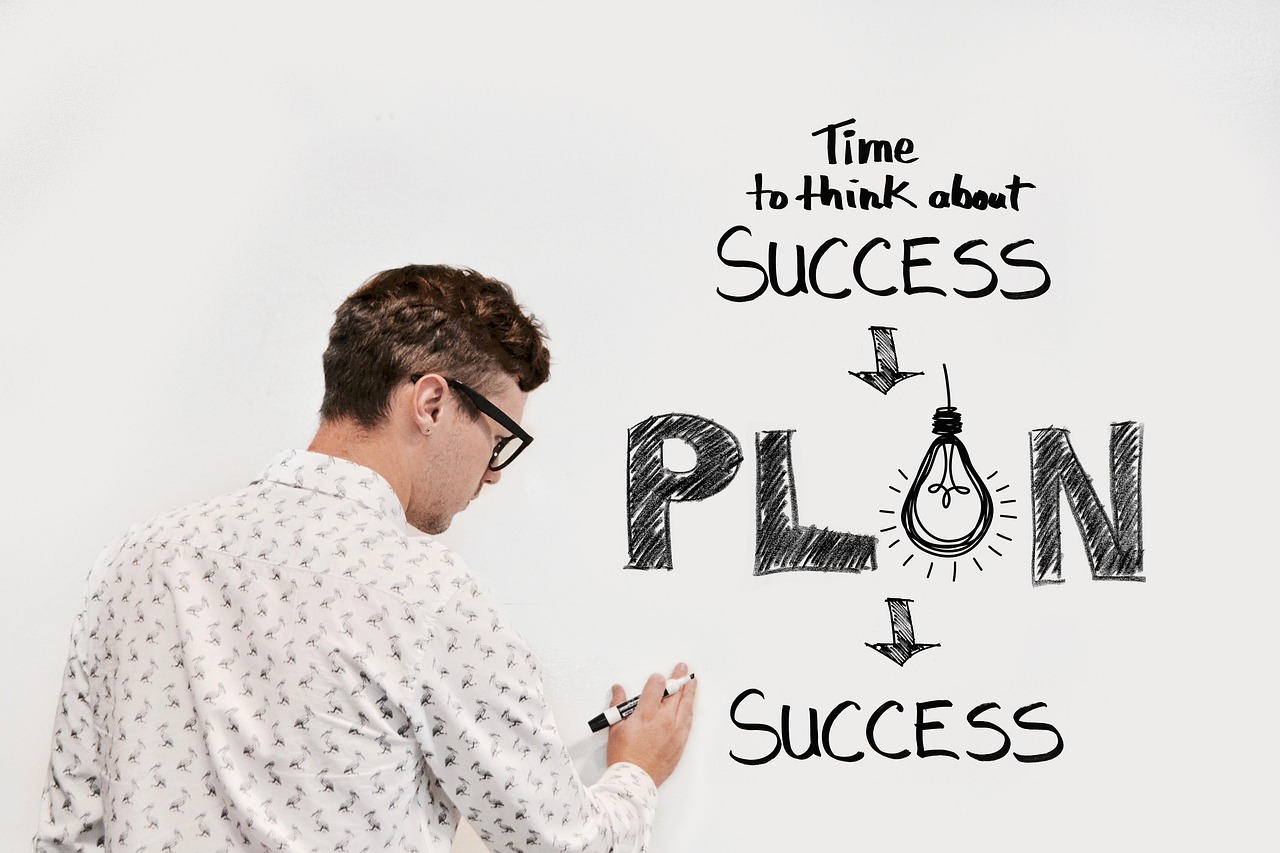 marketing strategy whiteboard (business, plan, success, successful, profit, organization, o)