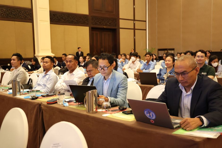 Participants attend a business conference in Phnom Penh, focusing on innovations and networking