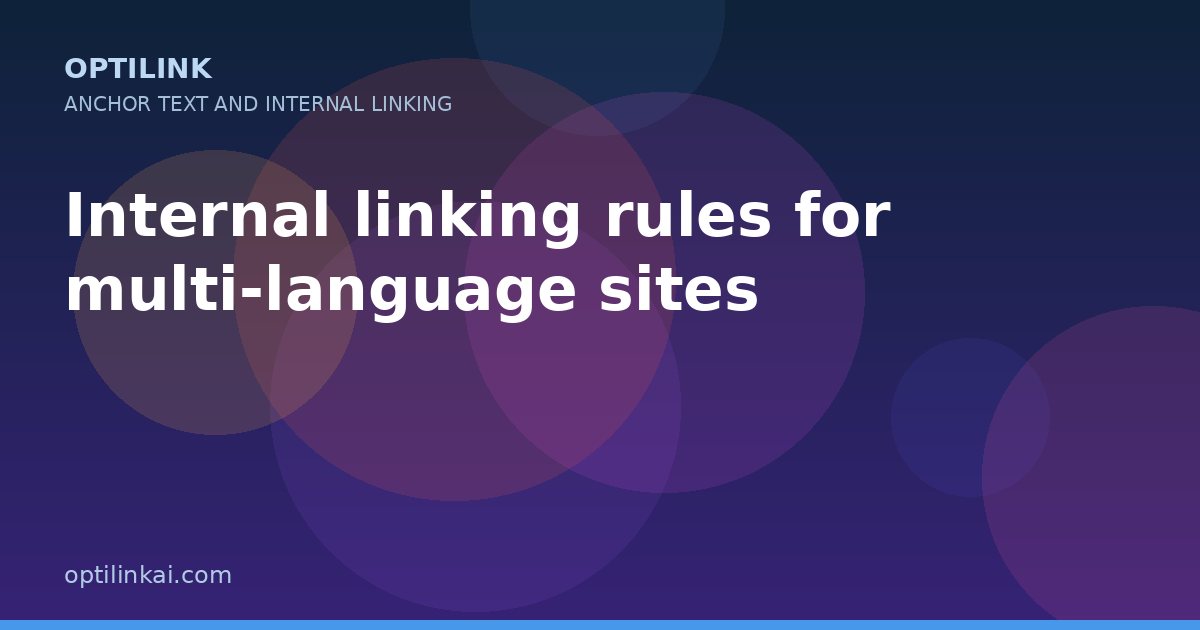 Internal linking rules for multi-language sites — OptiLink