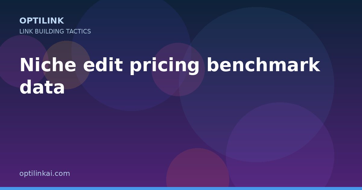 Niche edit pricing benchmark data — OptiLink