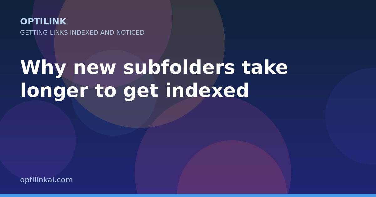 Why new subfolders take longer to get indexed — OptiLink